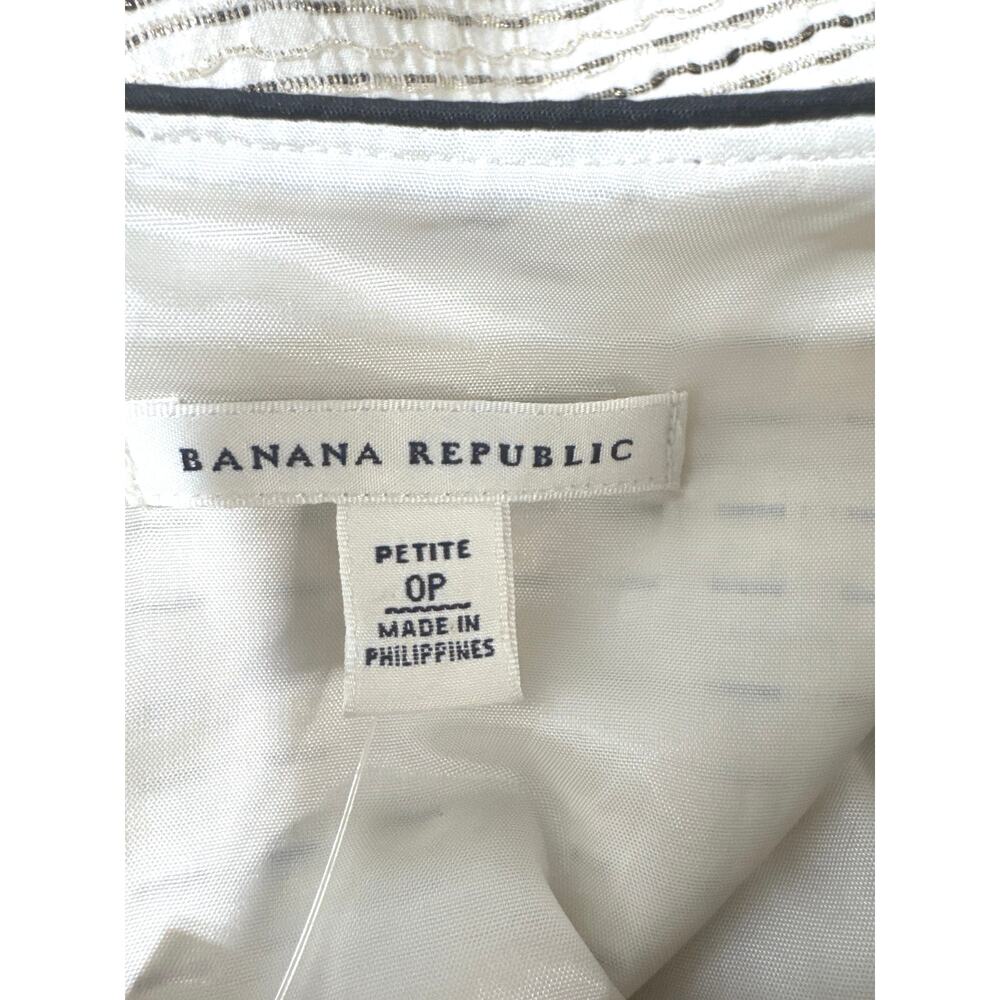 Banana Republic Women’s Sleeveless Sheath Dress Petite Size OP NWT Ivory/Black - Picture 8 of 9